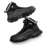 Men's Steel Toe Hand Stitched Cow Leather Boots Motorcycle Boots Work Boots Hiking Boots