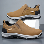 Men's Comfortable Breathable Lightweight Double Layer Waterproof Wide Toe Walking Shoes Orthopedic Shoes