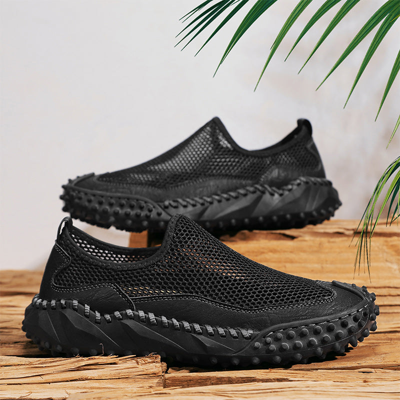Mens Slip on Canvas Loafers Casual Shoes Sneakers Comfy Walking Slipers Shoes Pain Relief for Men Black Fashion Breathable Loafers