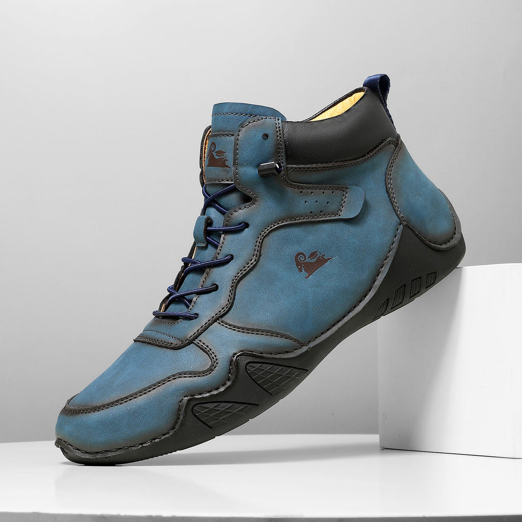 (⏰Last Day 70% OFF🔥) Men’s Mid-Top Leather Boots – Slip-On, Lightweight & Shock-Absorbing for Warehouse Work, Driving & Everyday Comfort, Durable for 3 years