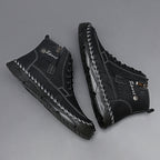 (⏰NOW ON: 70% OFF Sale! 🔥)Men’s Leather Work & Motorcycle Chukka Boots – Durable, Lightweight, Non-Slip Sole with Ankle Support for Long Rides & Long Days