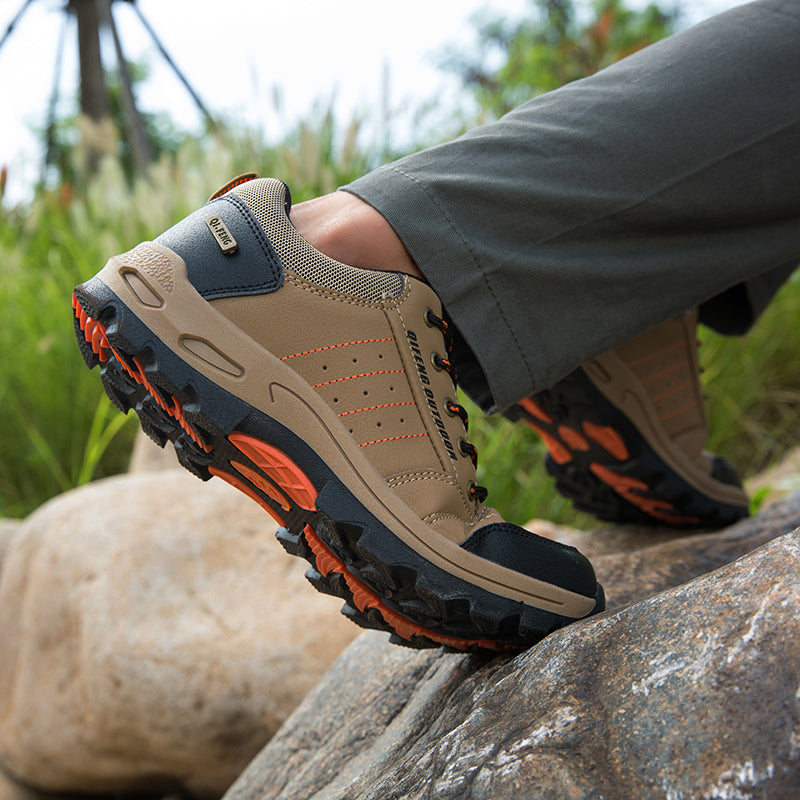 (💥Hot-Selling : 70% OFF Sale!🔥)Men’s Leather Hiking & Outdoor Shoes – Orthopedic Comfort, Non-Slip, Lightweight, Breathable, Durable 3 Years