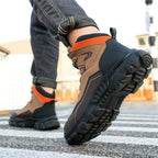 Men's Steel Toe Hand Stitched Cow Leather Boots Motorcycle Boots Work Boots Hiking Boots