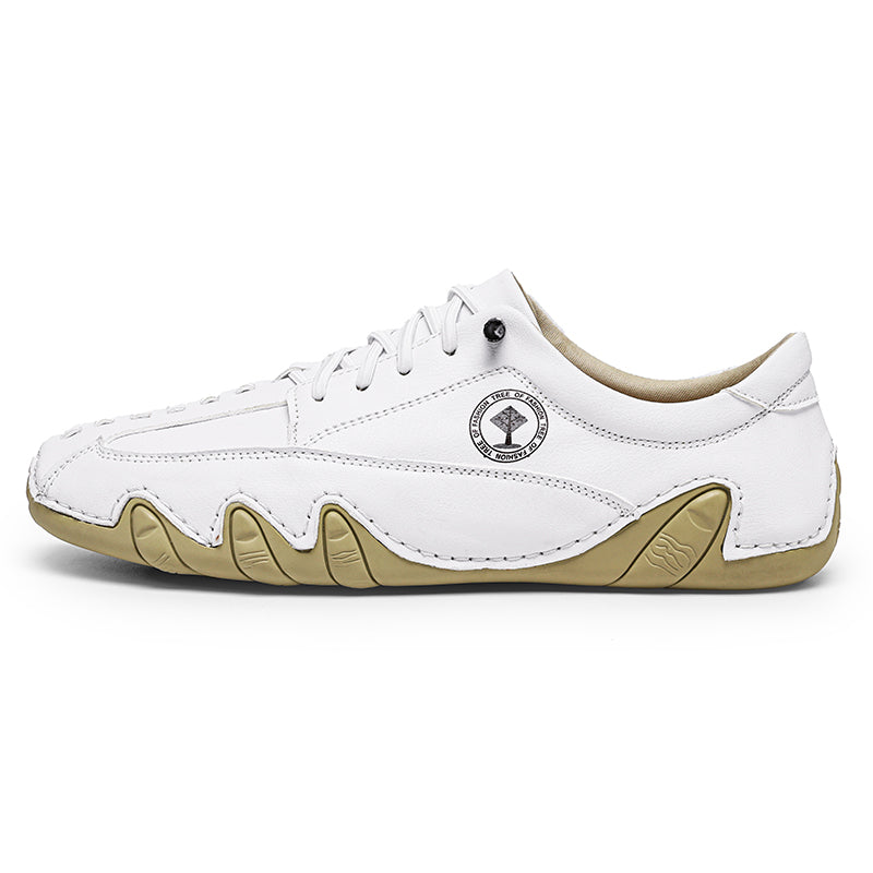 (⏰NOW ON: 53% OFF Independence Day Sale! 🔥)Mens Casual Shoes Summer Breathable Sneakers Loafers Walking Shoes Hand Made Lace-Up Leather Dress Flats Shoes for Driving Business Working Office