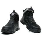 Men's Steel Toe Hand Stitched Cow Leather Boots Motorcycle Boots Work Boots Hiking Boots