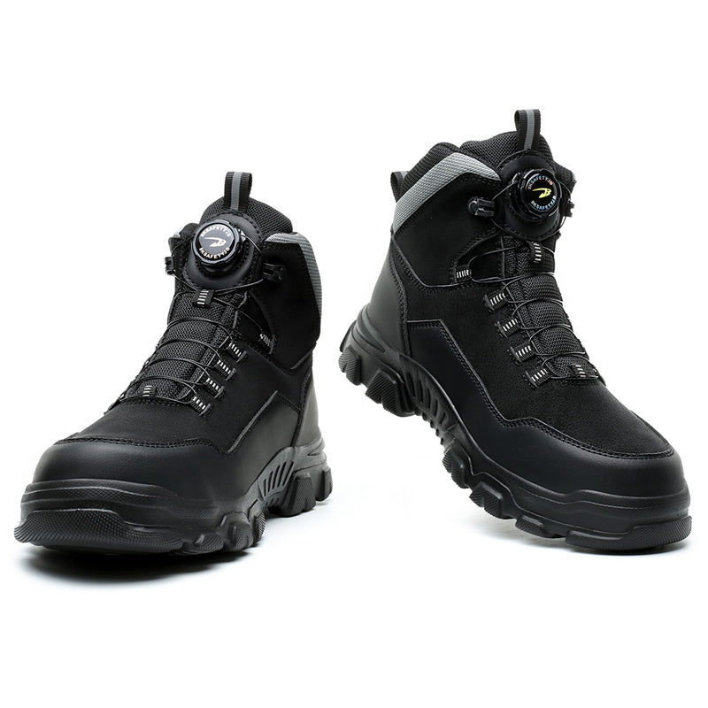 Men's Steel Toe Hand Stitched Cow Leather Boots Motorcycle Boots Work Boots Hiking Boots