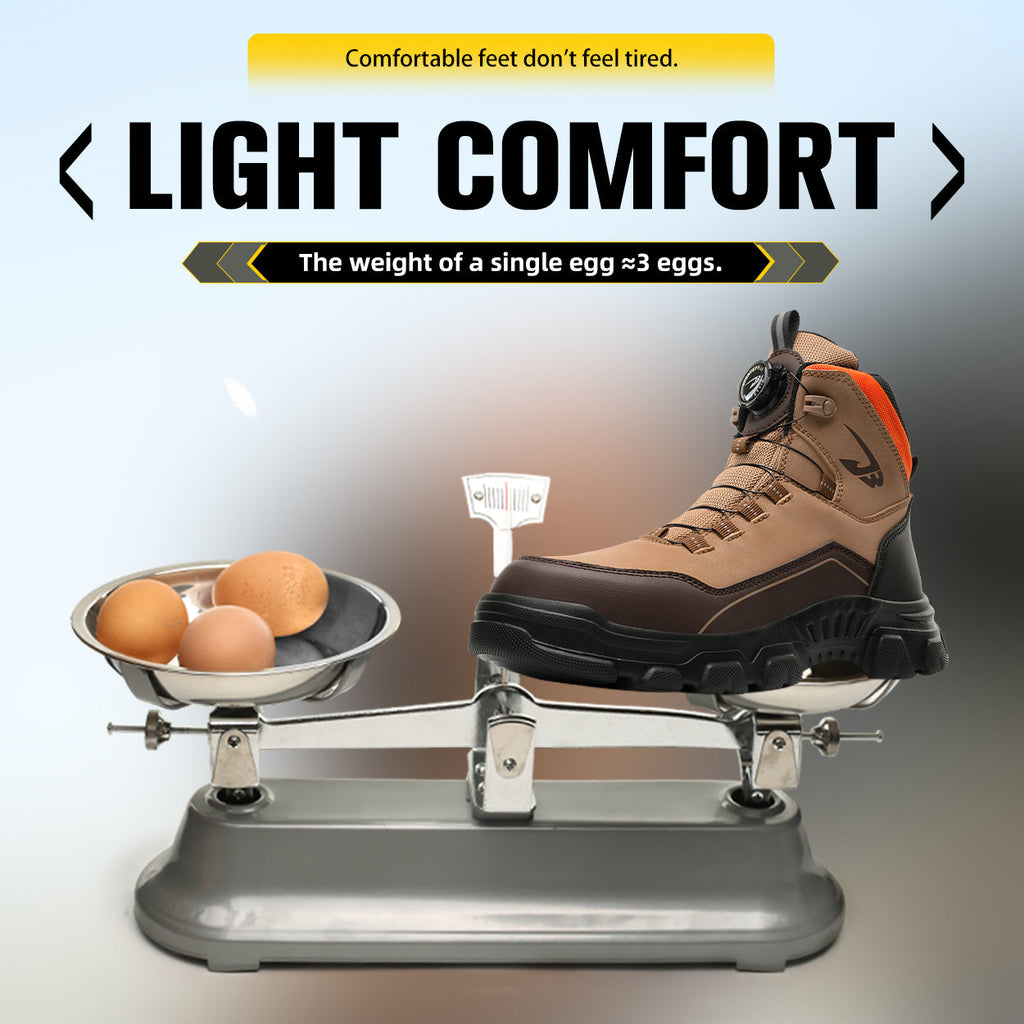 Men's Steel Toe Hand Stitched Cow Leather Boots Motorcycle Boots Work Boots Hiking Boots